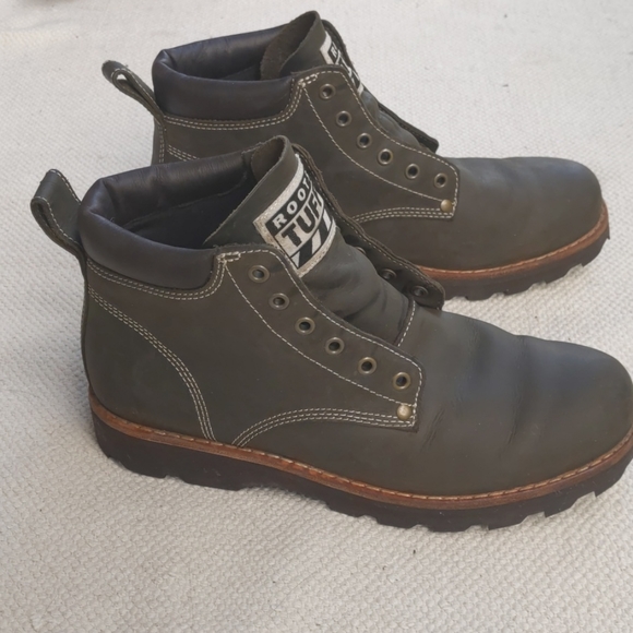 Roots Tuff Leather Boots Size 8- Olive Night - Picture 7 of 14